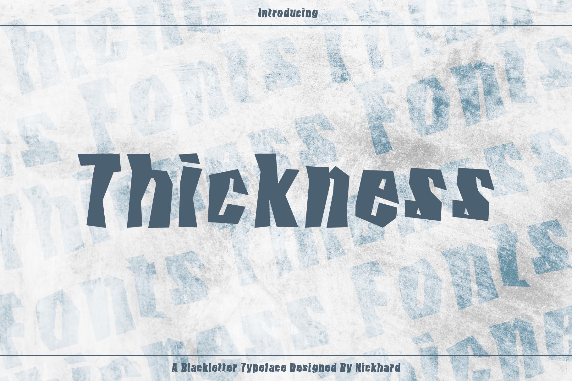 Thickness Font cover image.