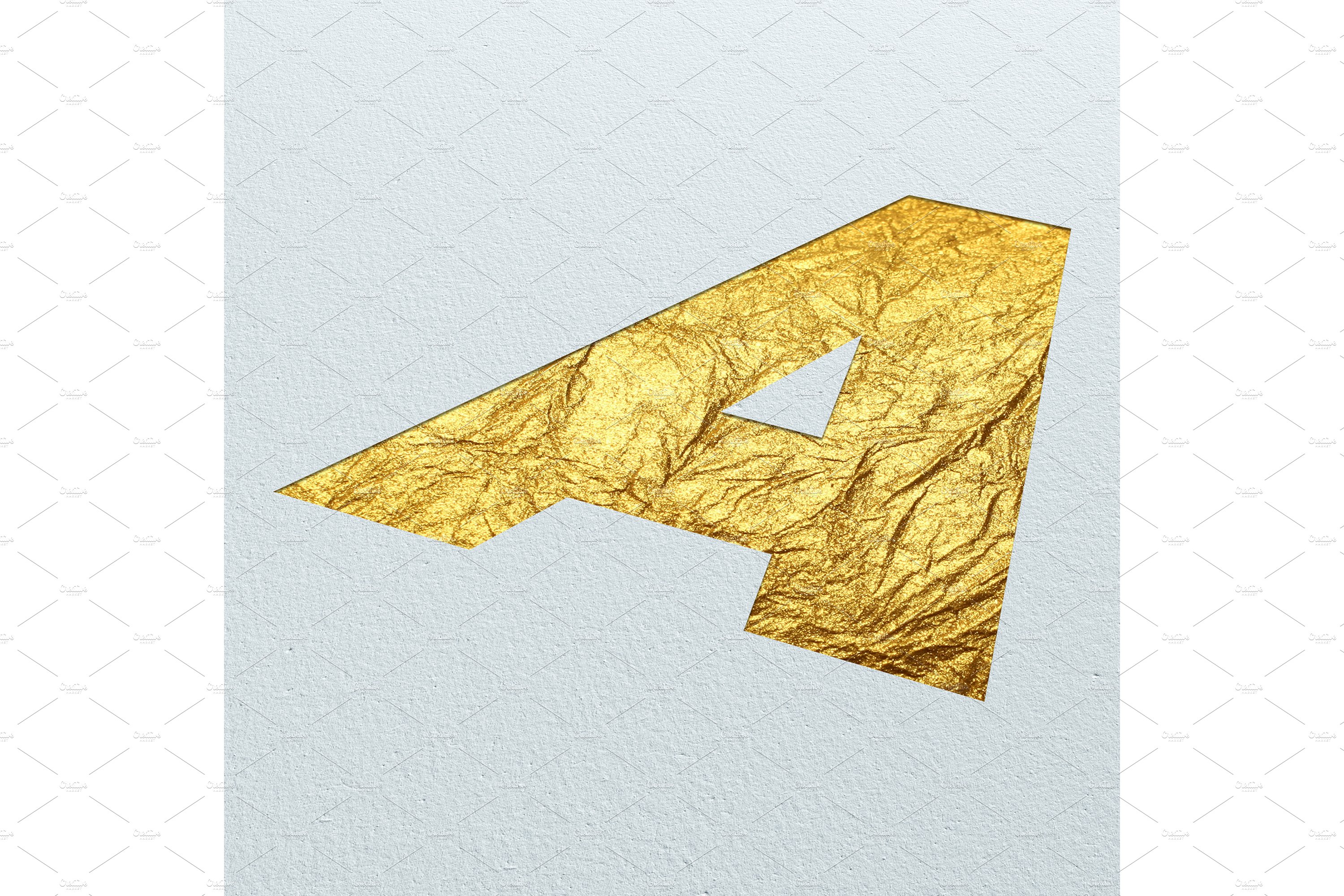 Golden Paper 2 Alphabet  Typographypreview image.