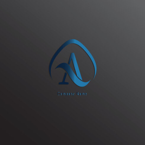 A Letter logo design cover image.