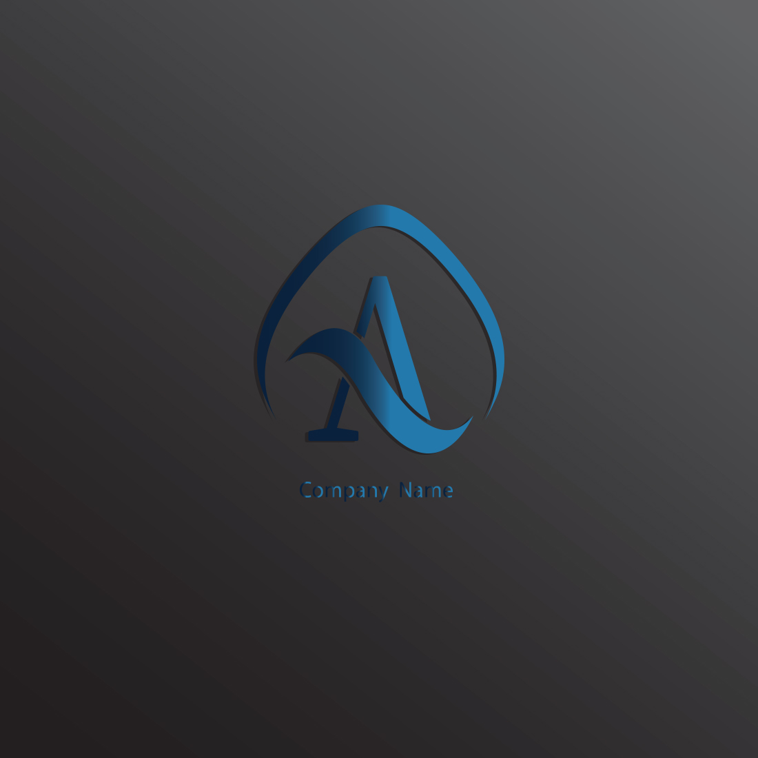 A Letter logo design cover image.