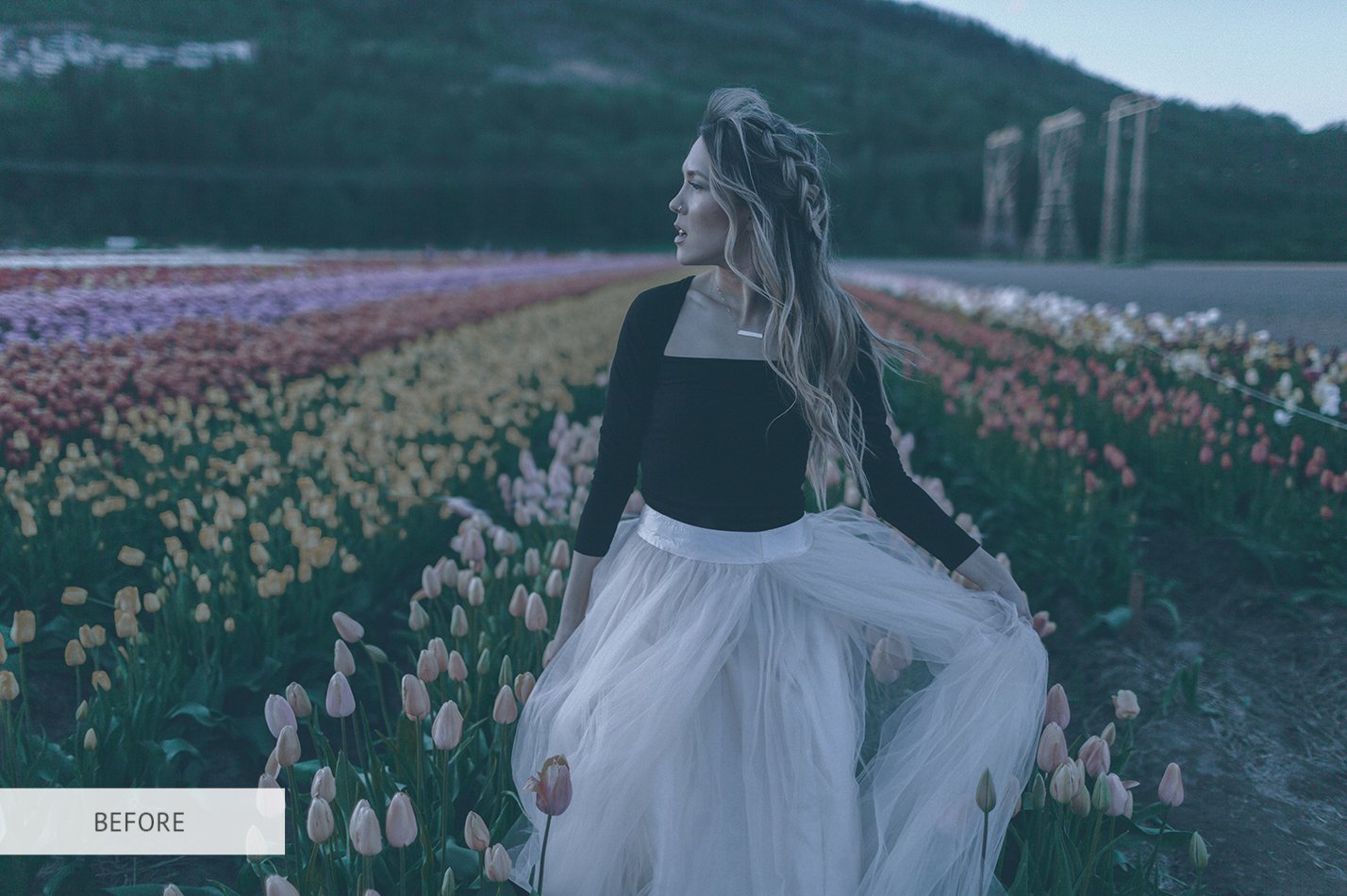 a beautiful woman standing in a flower field in spring t20 pryomd 2 430