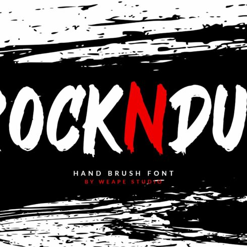 ROCKNDUT - Hand Brush Font cover image.