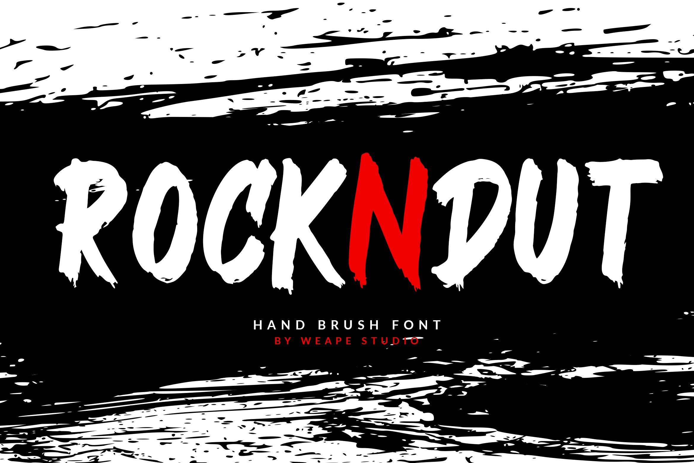 ROCKNDUT - Hand Brush Font cover image.