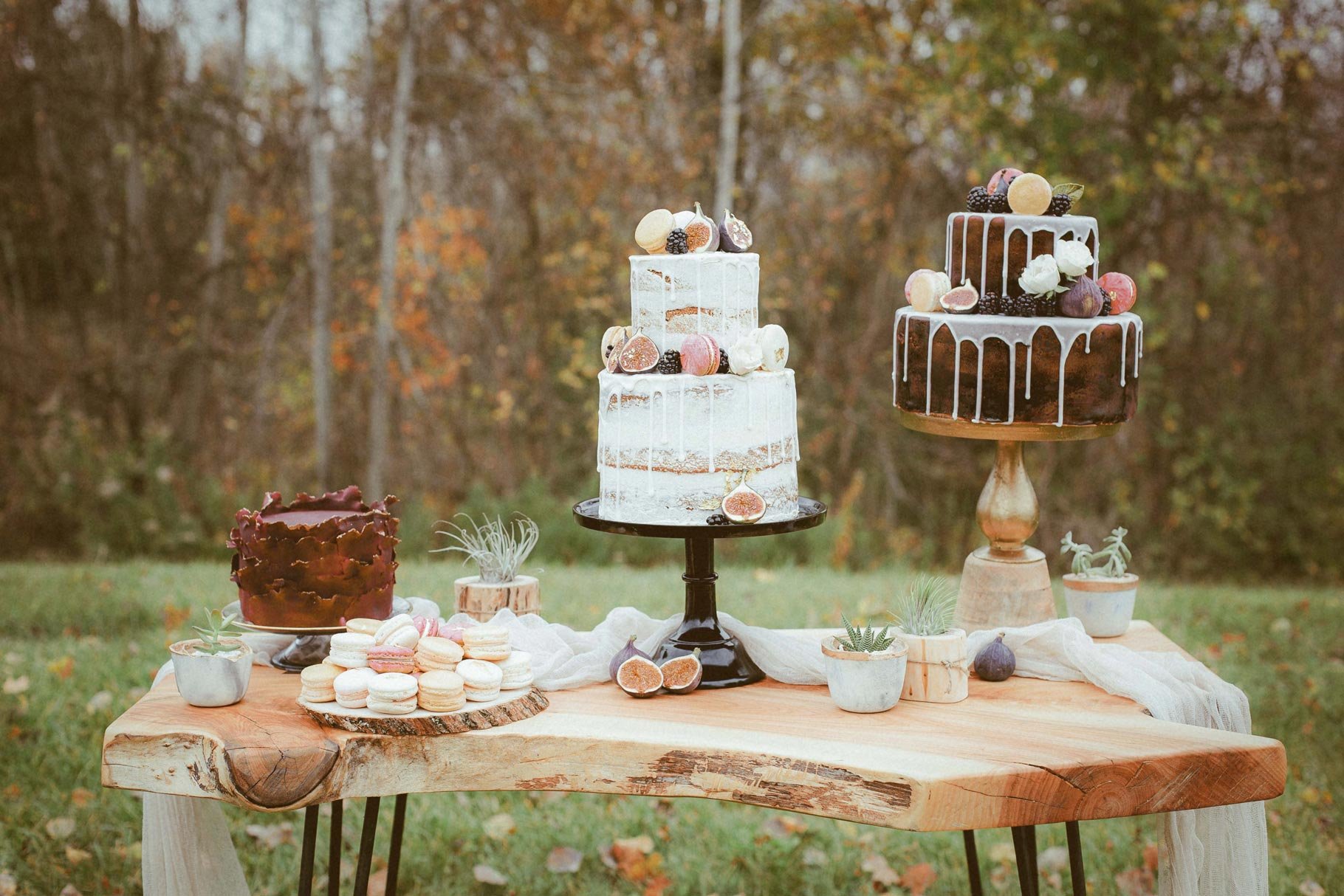 a wedding dessert table 451