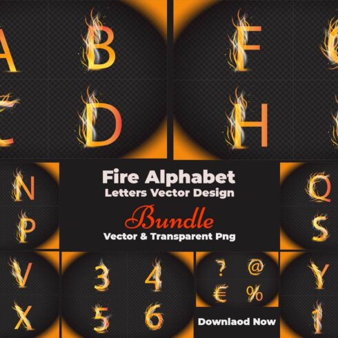 Fire Alphabet Letters Designcover image.