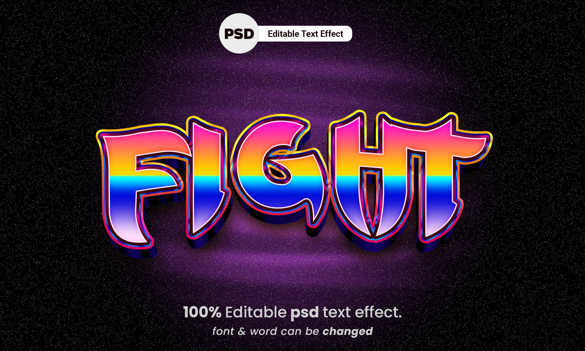 War fight 3d editable text effectpreview image.