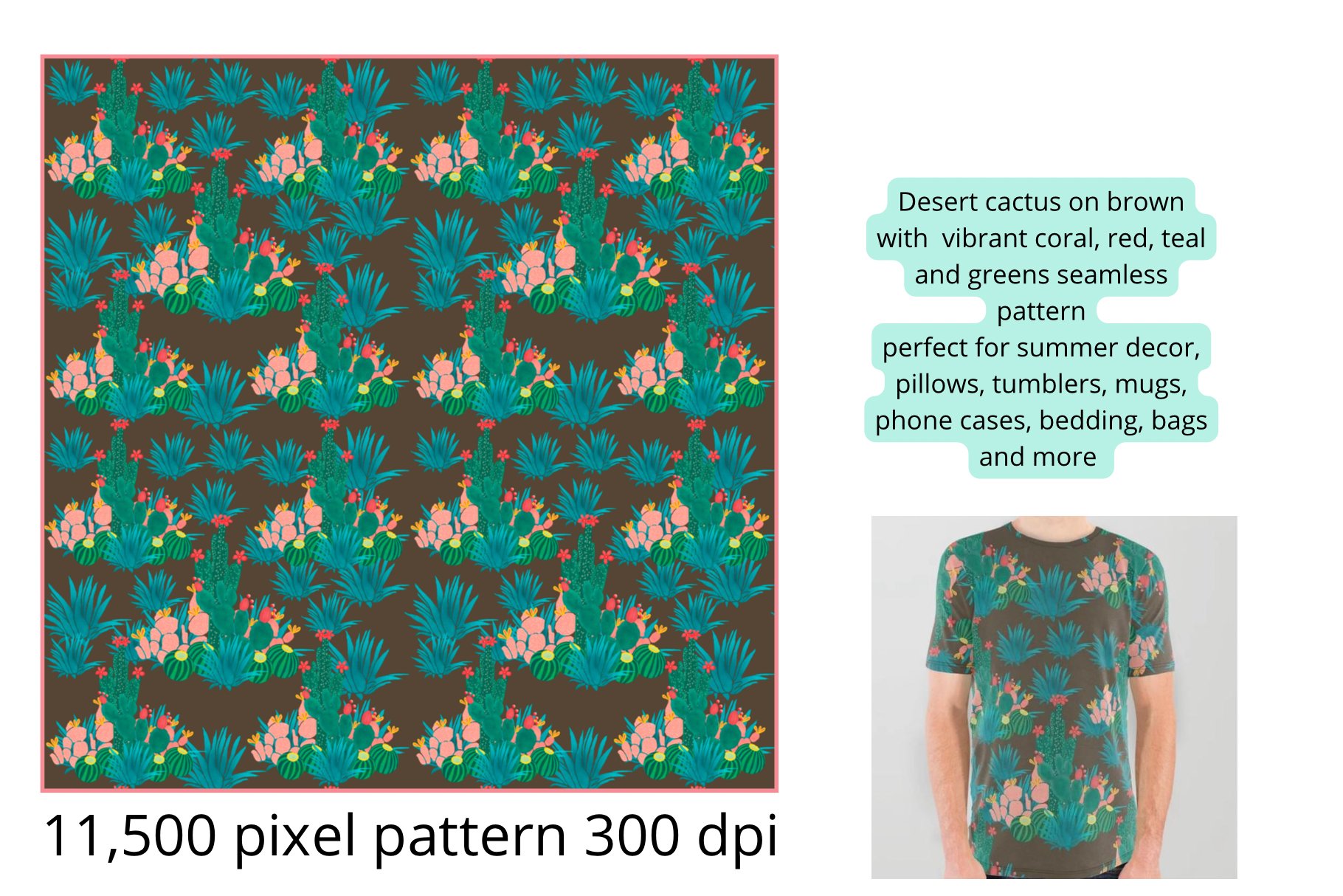 Picture of a shirt with a pattern of flowers on it.