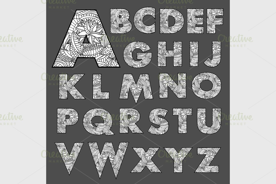 Abstract ethnic Alphabet cover image.