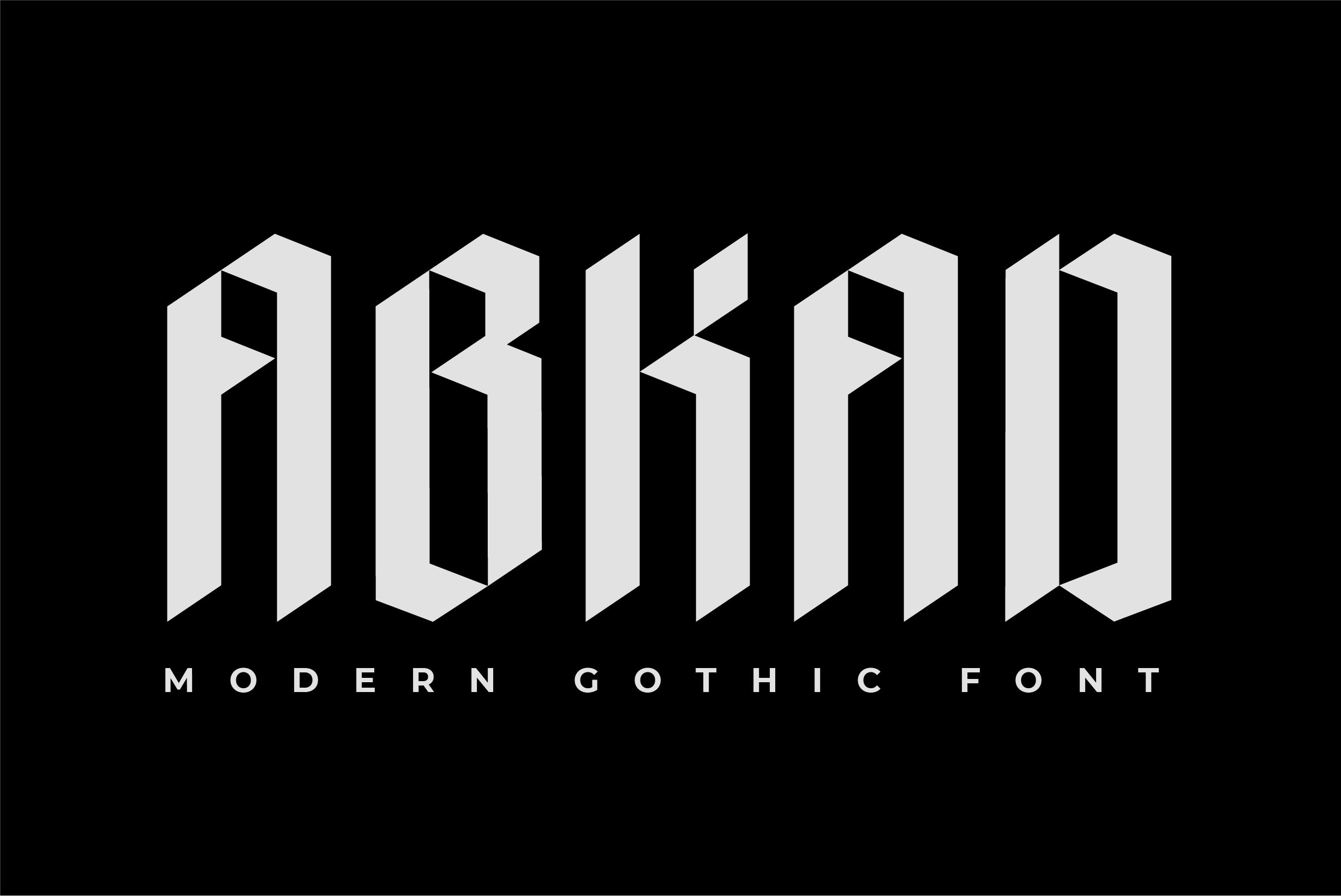 Abkad - Modern Gothic Font cover image.