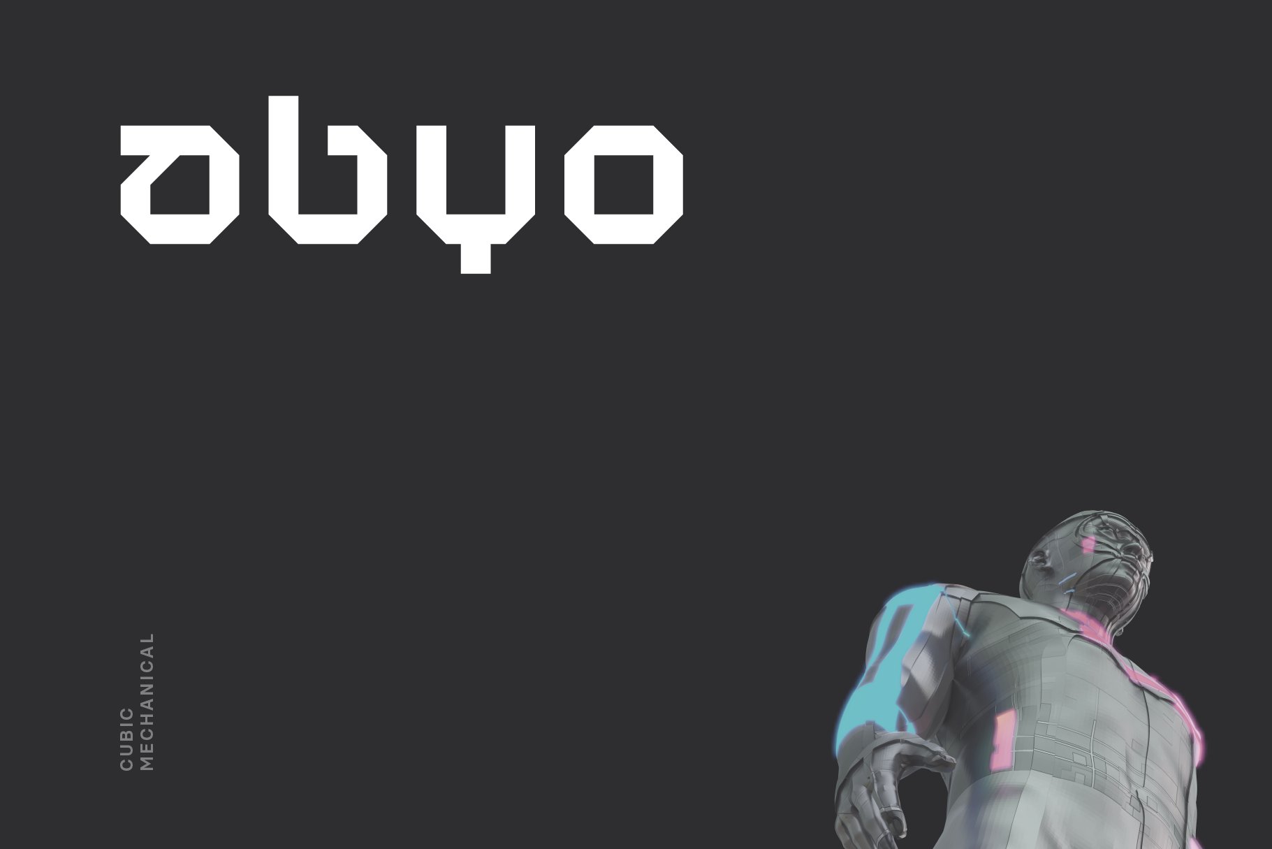 Abyo Futuristic Tech Font cover image.