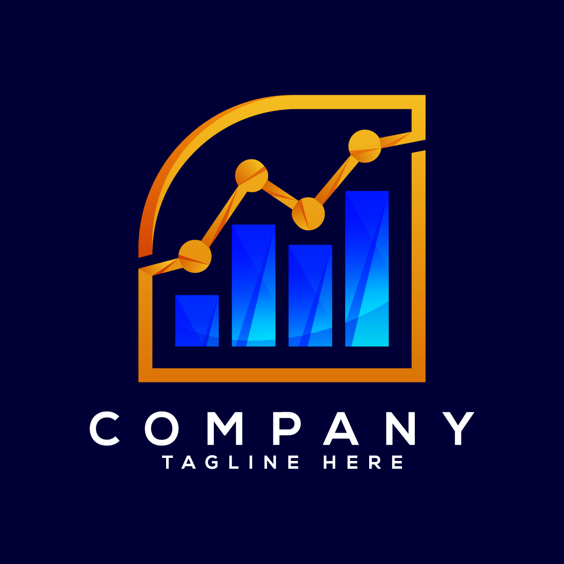 Accounting financial gradient logo, Financial Advisors logo design vector cover image.
