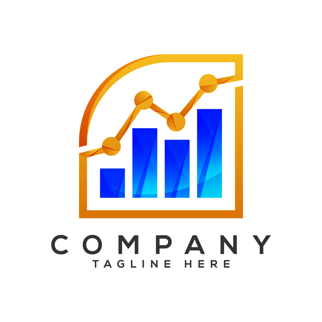 Accounting financial gradient logo, Financial Advisors logo design vector preview image.