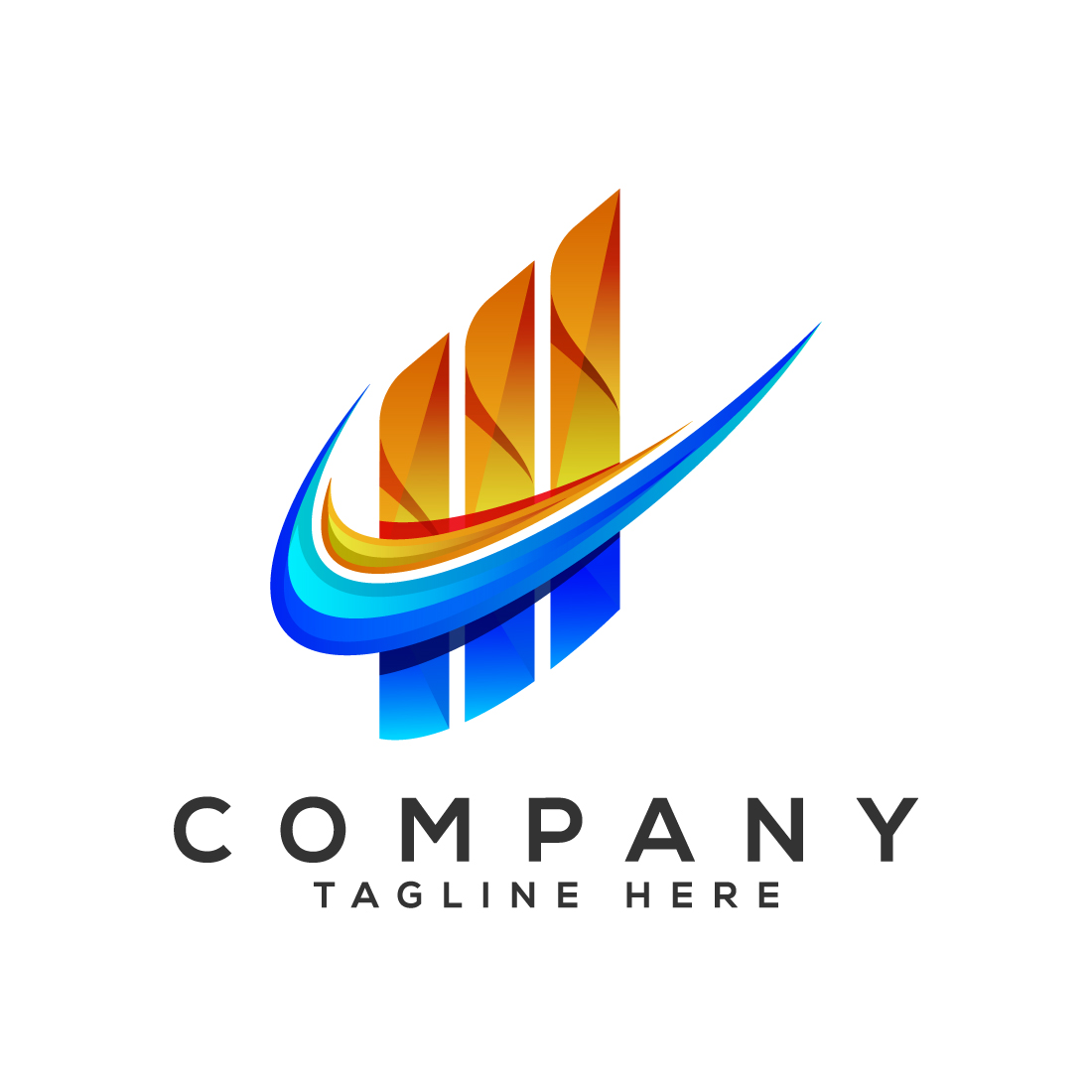 Accounting financial gradient logo, Financial Advisors logo design vector preview image.