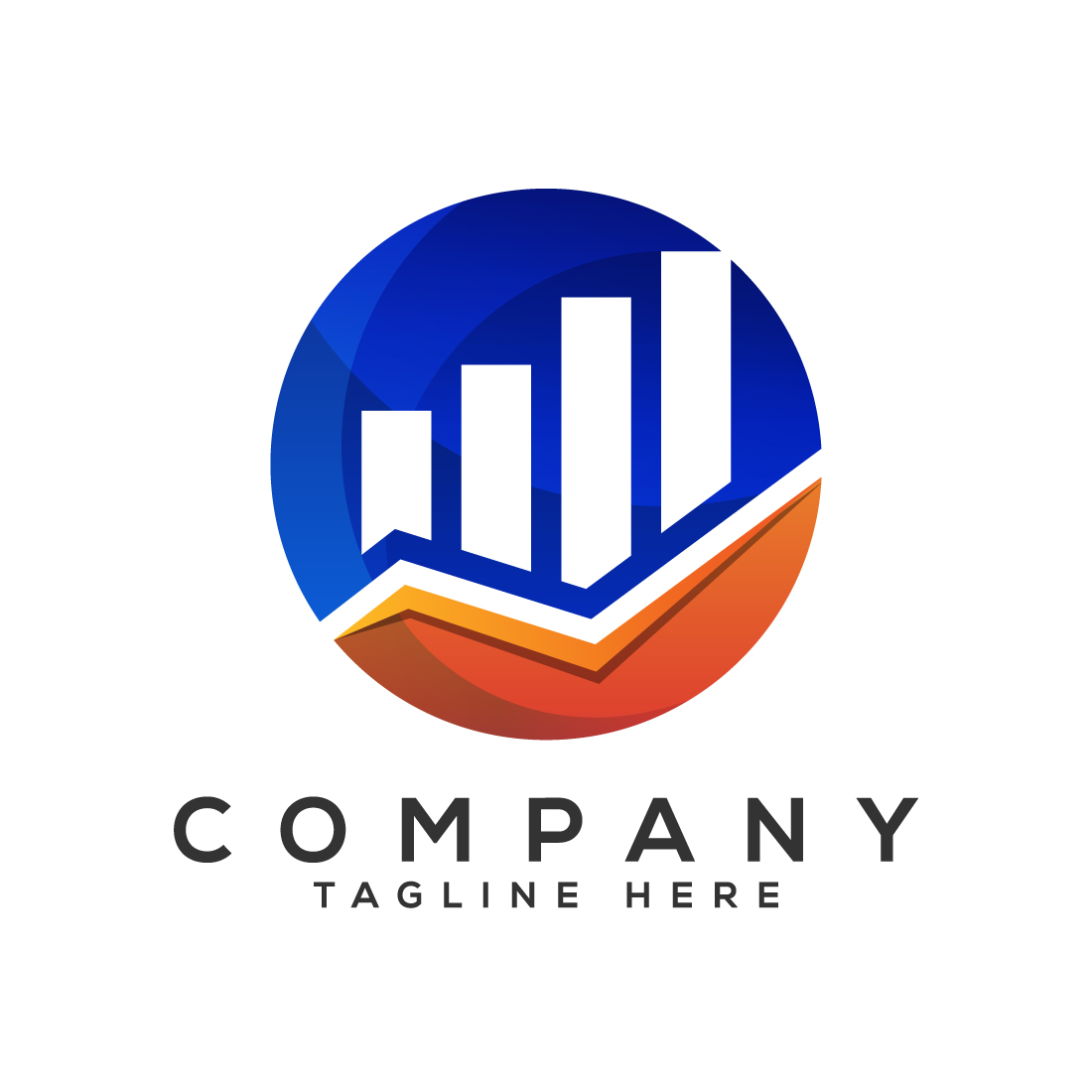 Accounting financial gradient logo, Financial Advisors logo design vector preview image.