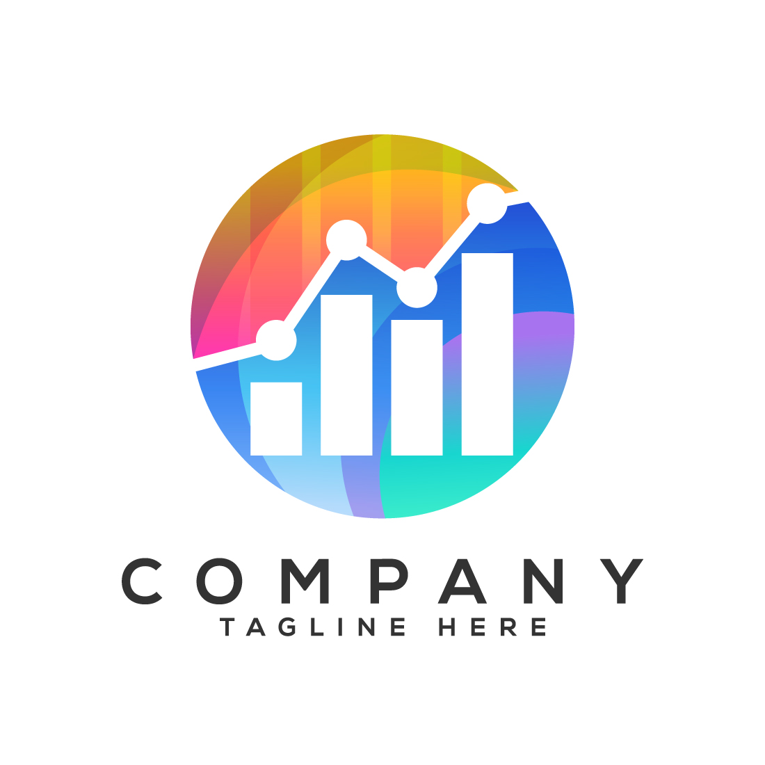 Accounting financial gradient logo, Financial Advisors logo design vector preview image.