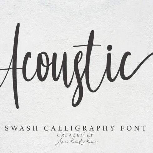 Acoustic - Swash Calligraphy Font cover image.