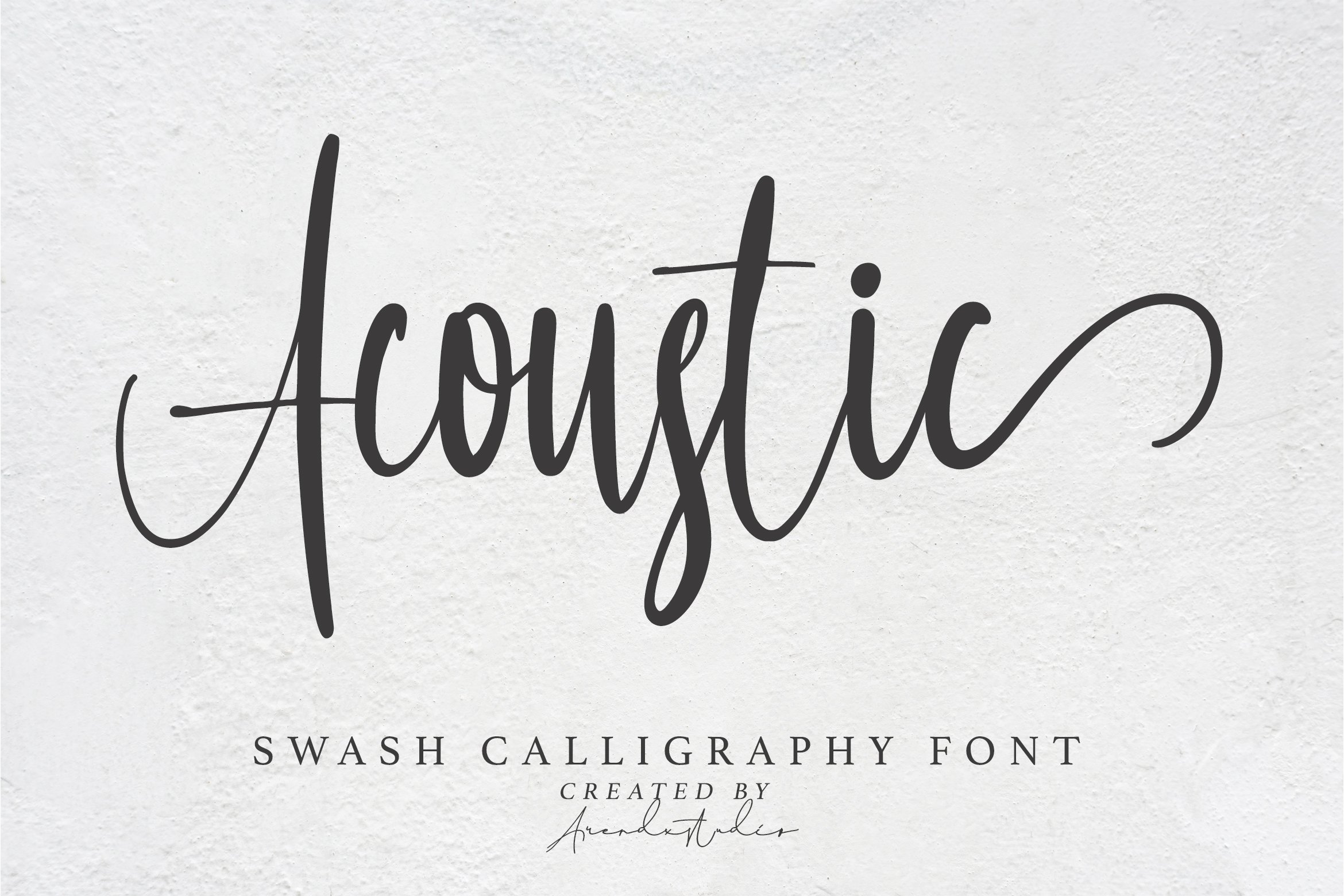 Acoustic - Swash Calligraphy Font cover image.