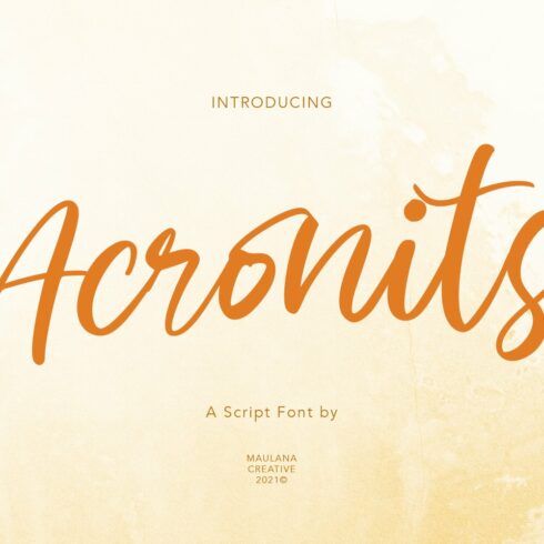 Acronits Script Font cover image.