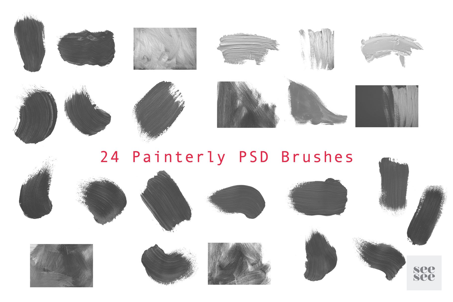 24 Painterly PSD Brushespreview image.