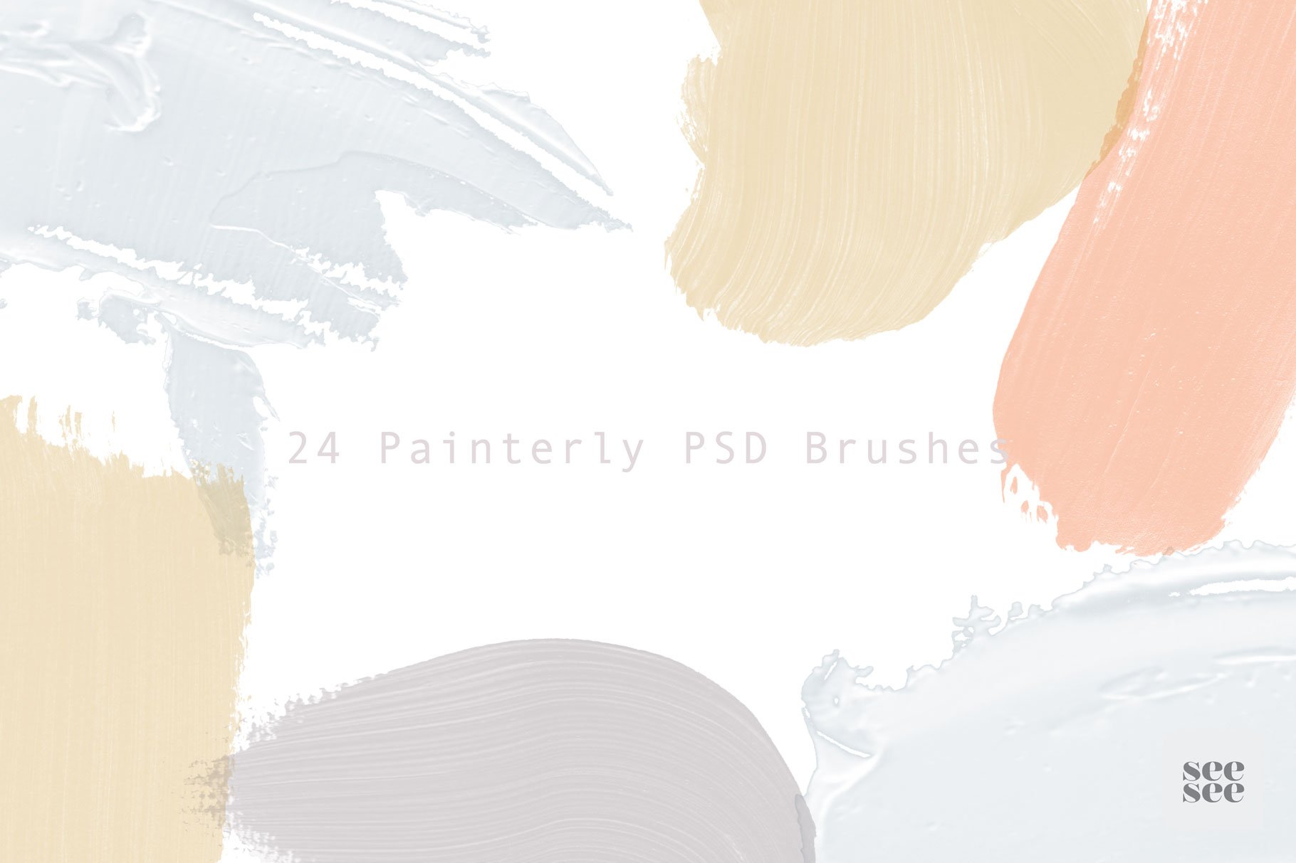 24 Painterly PSD Brushescover image.