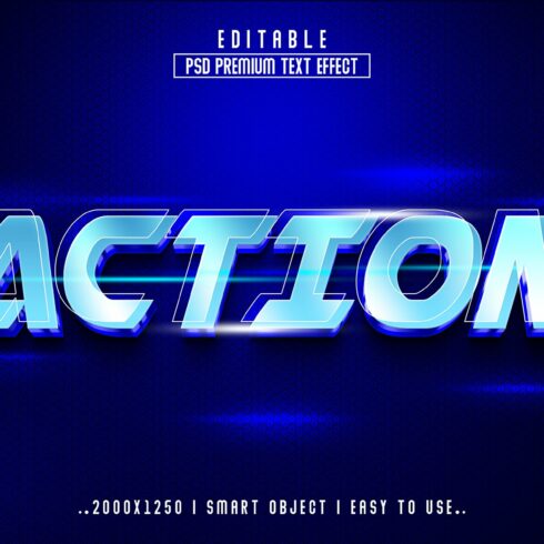 Action 3D Editable effect stylecover image.