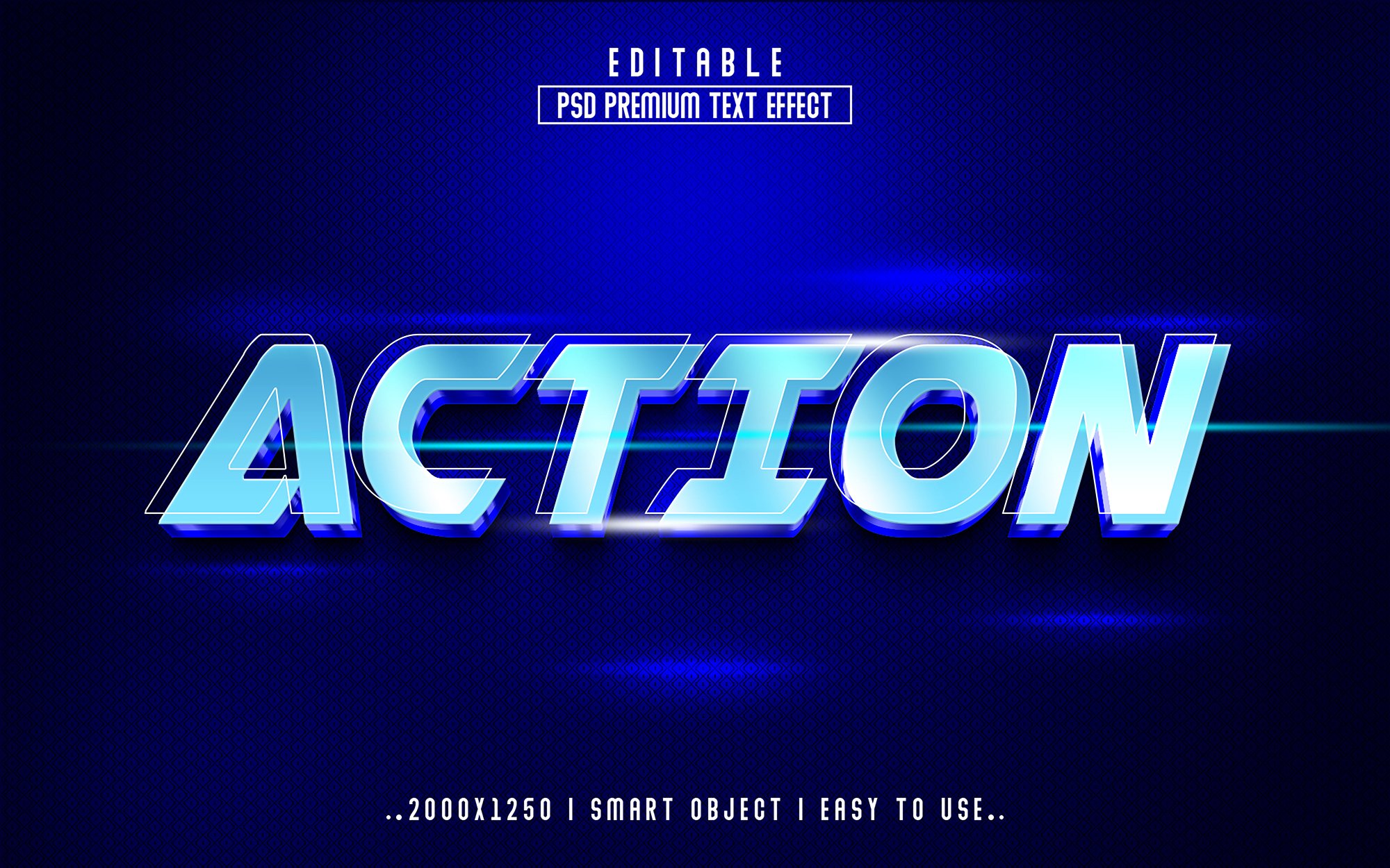 Action 3D Editable effect stylecover image.