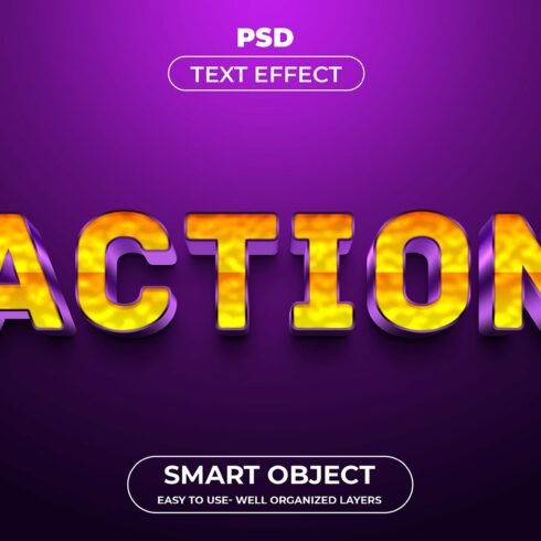 Action 3d Editable Text Effect Stylecover image.