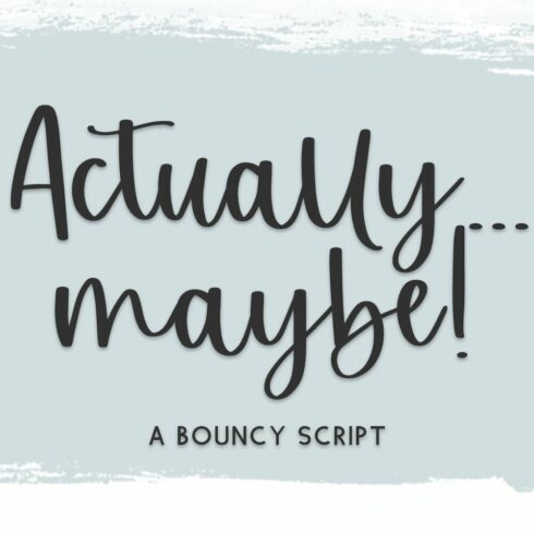 Actually Maybe - Handwritten Font cover image.