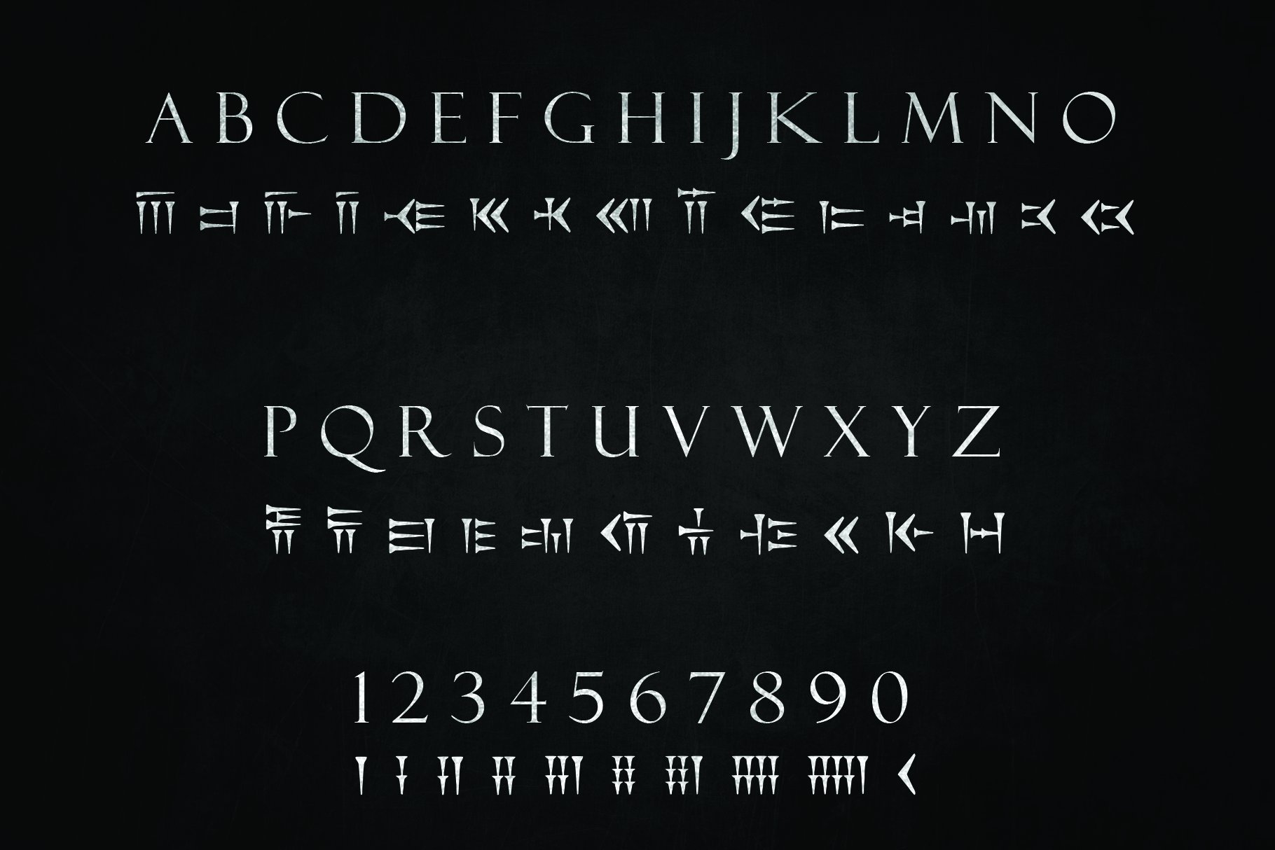 CUNEIFORM: An Ancient Typeface preview image.