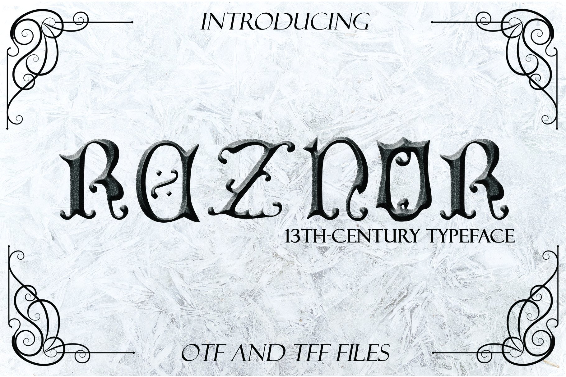 REZNOR, a Blackletter Typeface cover image.