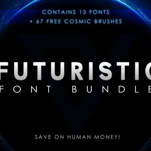 Futuristic Font Bundle cover image.