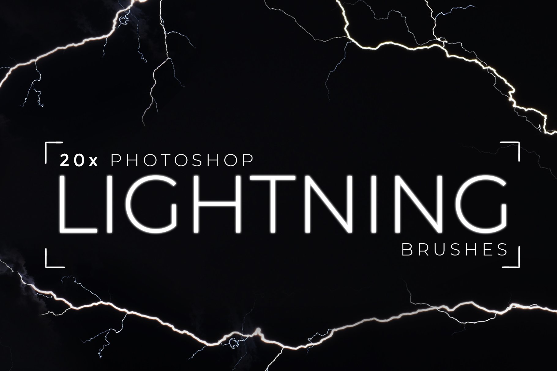 20 Photoshop Lightning Brushescover image.