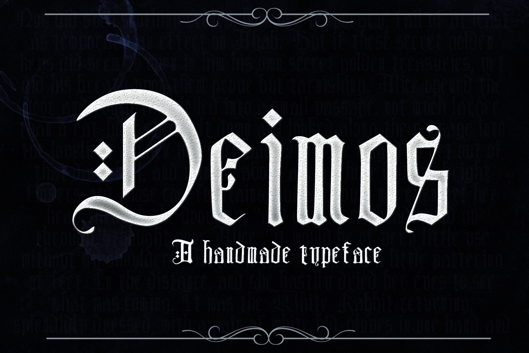 DEIMOS, a Blackletter Typeface cover image.