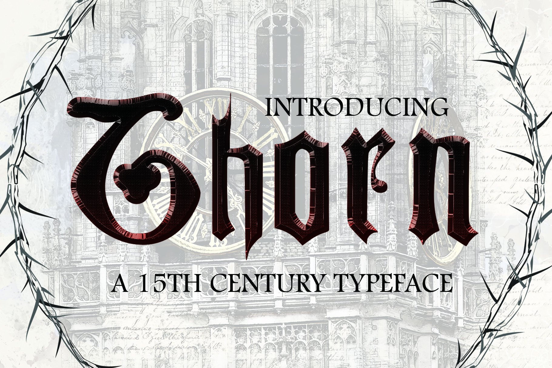 THORN, a Blackletter Typeface cover image.