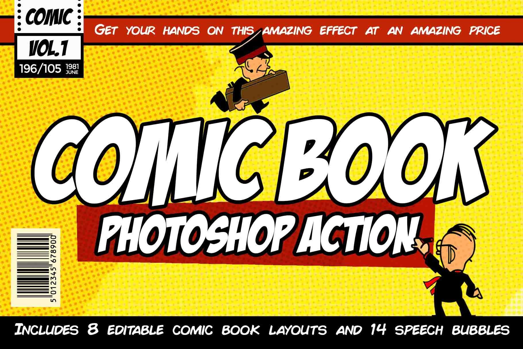Comic Book Photoshop Action Kitcover image.