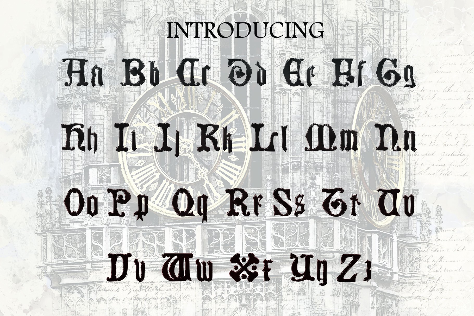 THORN, a Blackletter Typeface preview image.