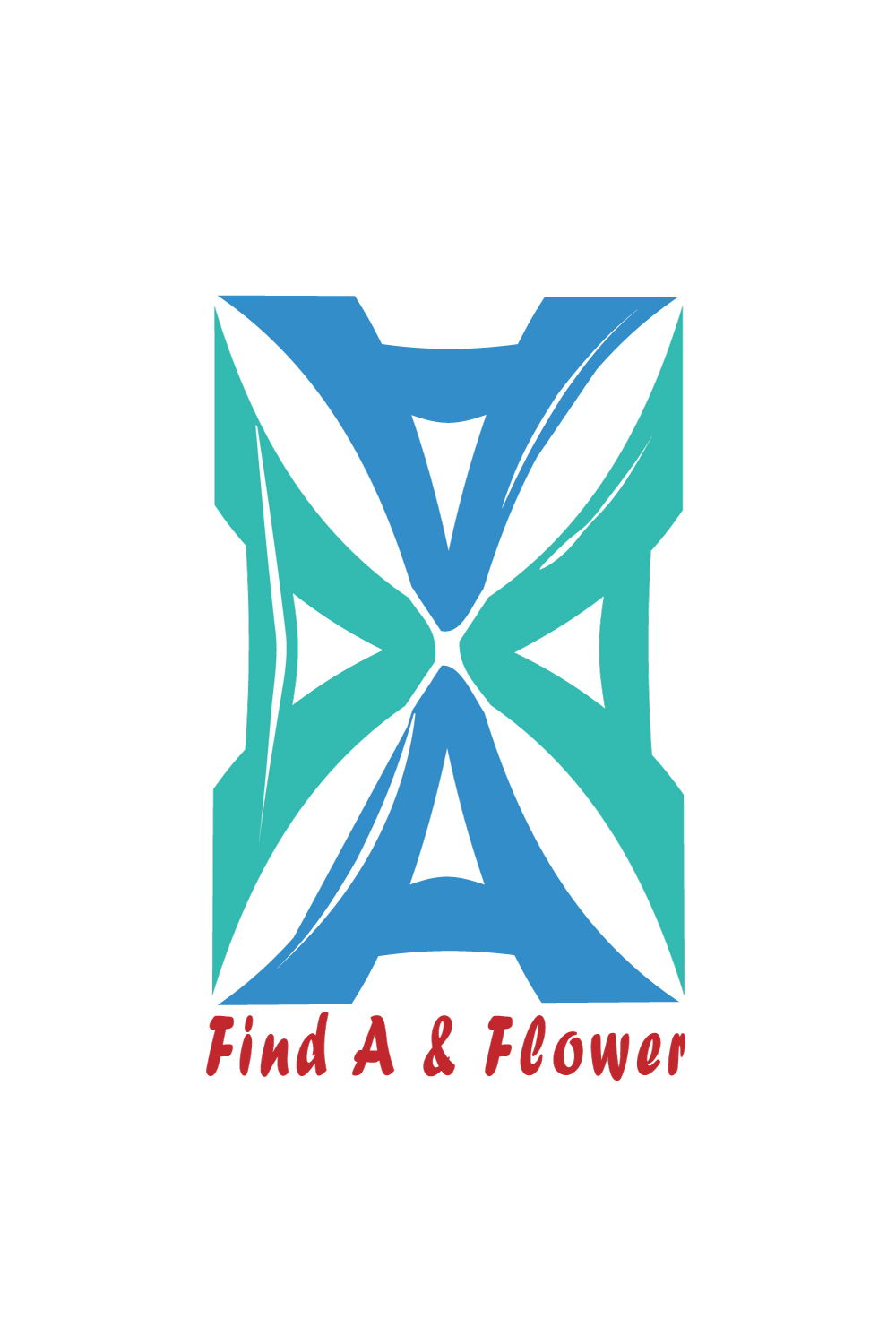 Find A and Flower - TShirt Design pinterest preview image.