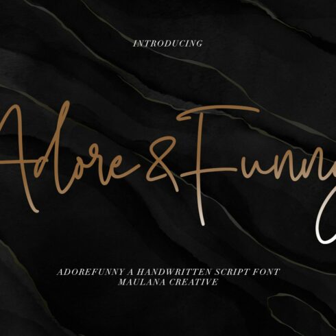 Adorefunny Handwritten Script Font cover image.