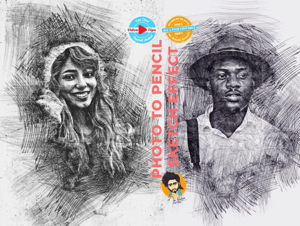 Photo to Pencil Sketch Effect – MasterBundles