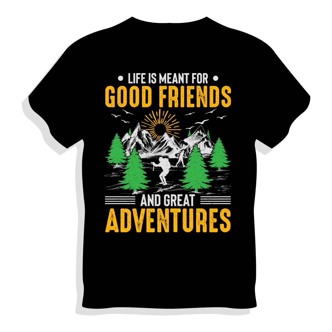 Mountain Adventure T-shirt Design cover image.