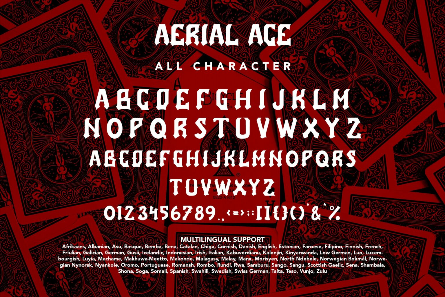 AerialAce Blackletter Typeface Font MasterBundles