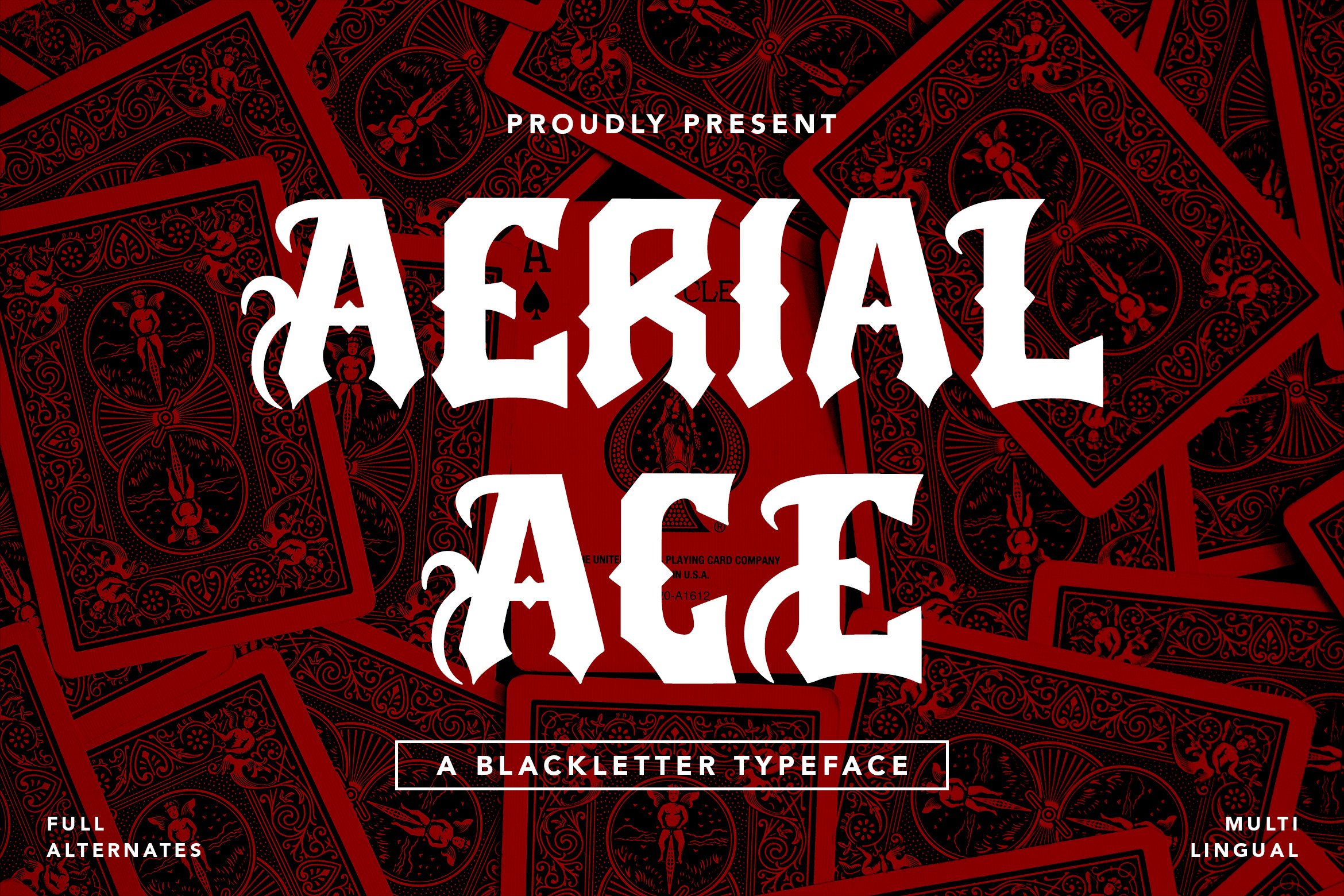 AerialAce- Blackletter Typeface Font cover image.