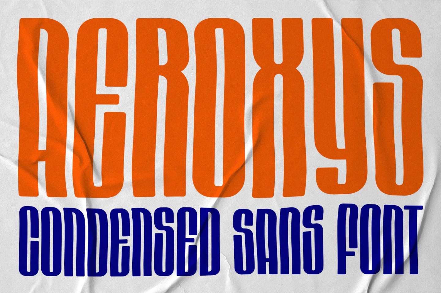 Aeroxys Condensed Display Sans Font cover image.