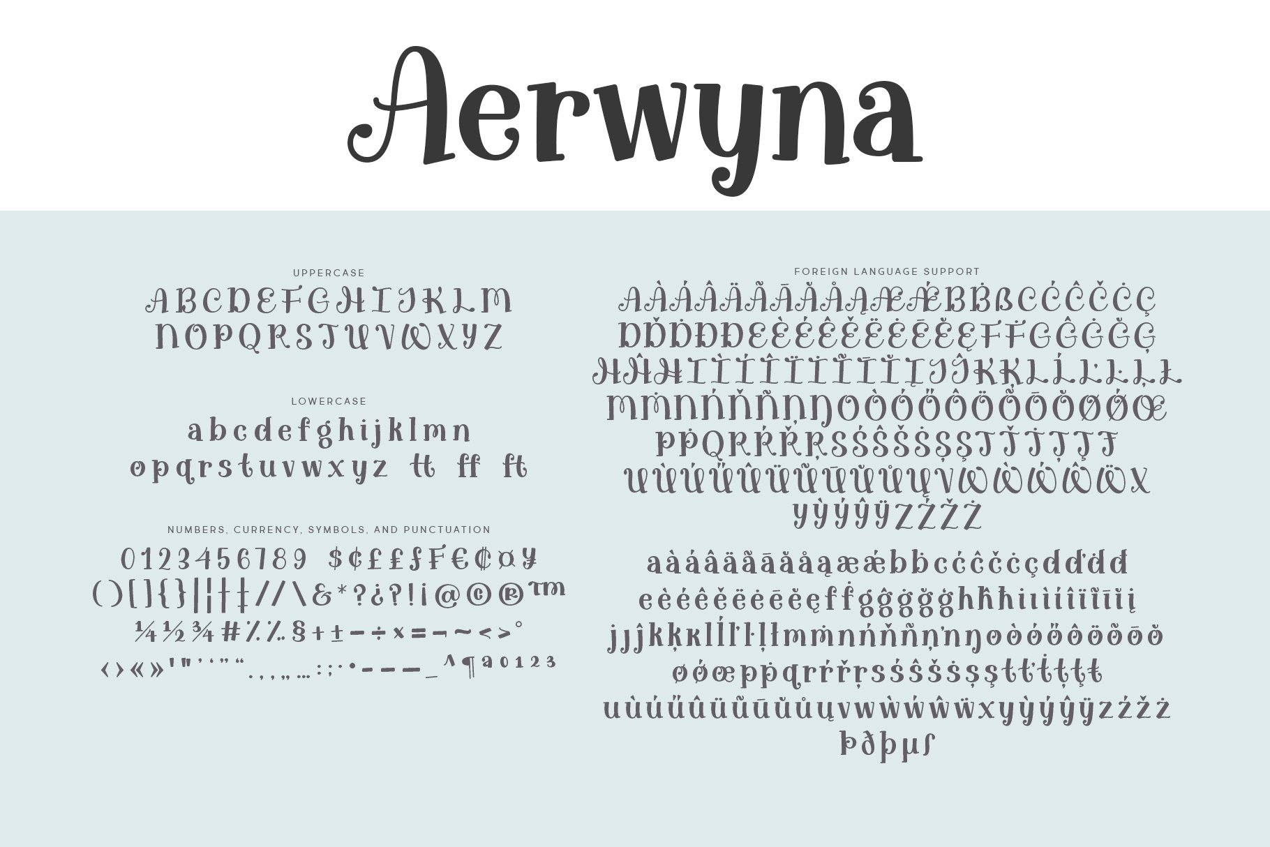 aerwyna regular letters 53