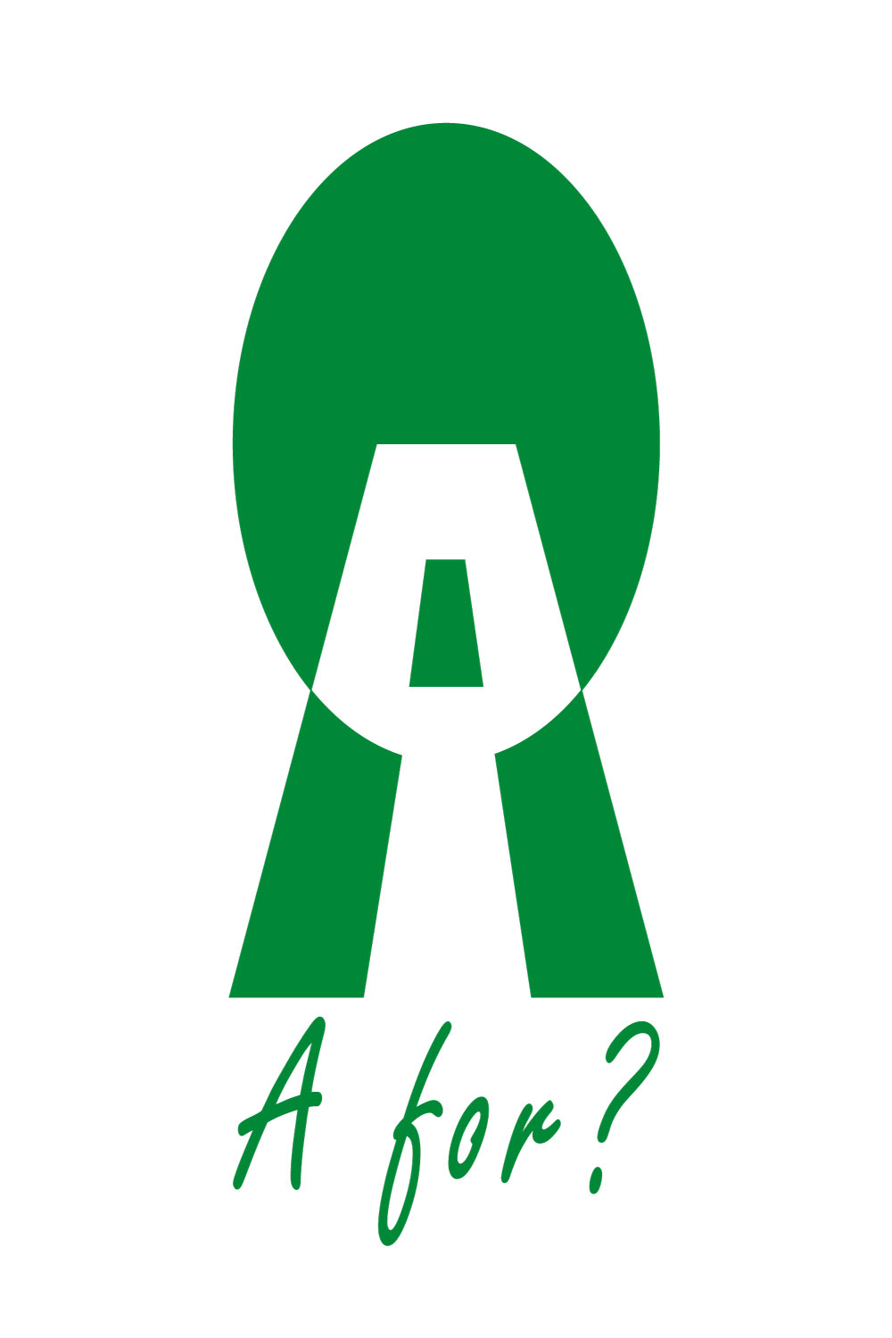 A For - TShirt Print Design pinterest preview image.