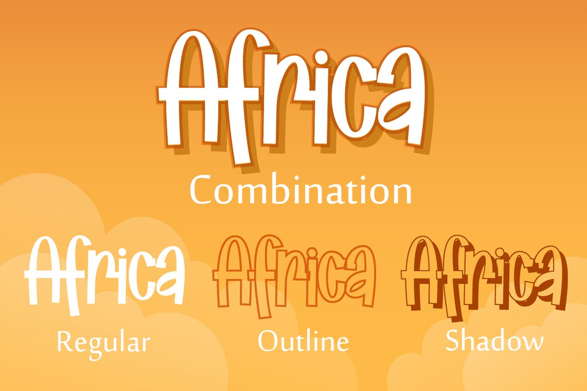 african paradise display font 08 858