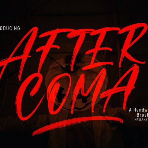 Aftercoma Brush Font cover image.