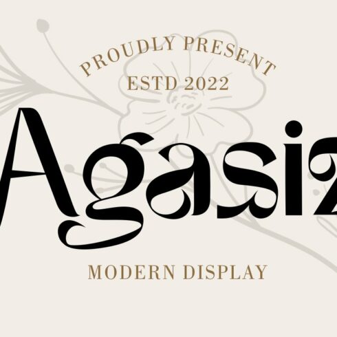 Agasiz - Modern Display Fontcover image.