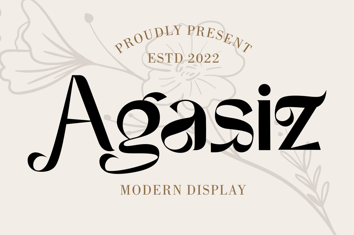 Agasiz - Modern Display Fontcover image.