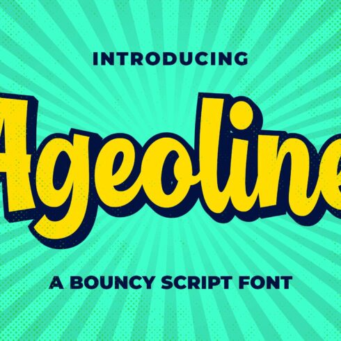 Ageoline Bouncy Script Font cover image.